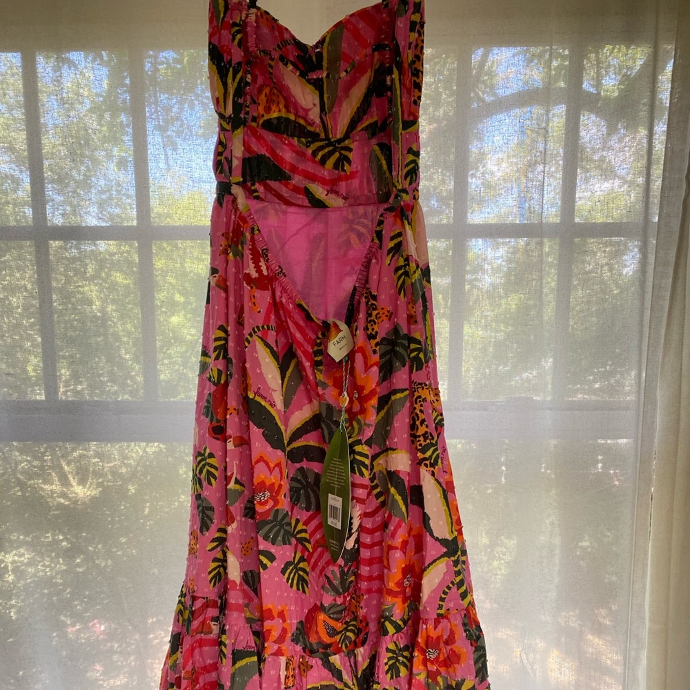 FARM Rio Pink Tropical Print Maxi Dress - Picture 2 of 4